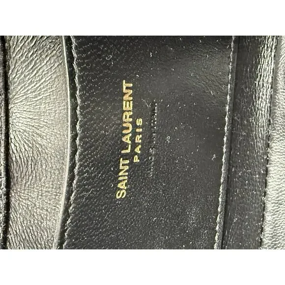 Saint Laurent Le 5 A 7 Mini YSL Women's Shoulder Bag in Black Satin - Picture 8 of 12